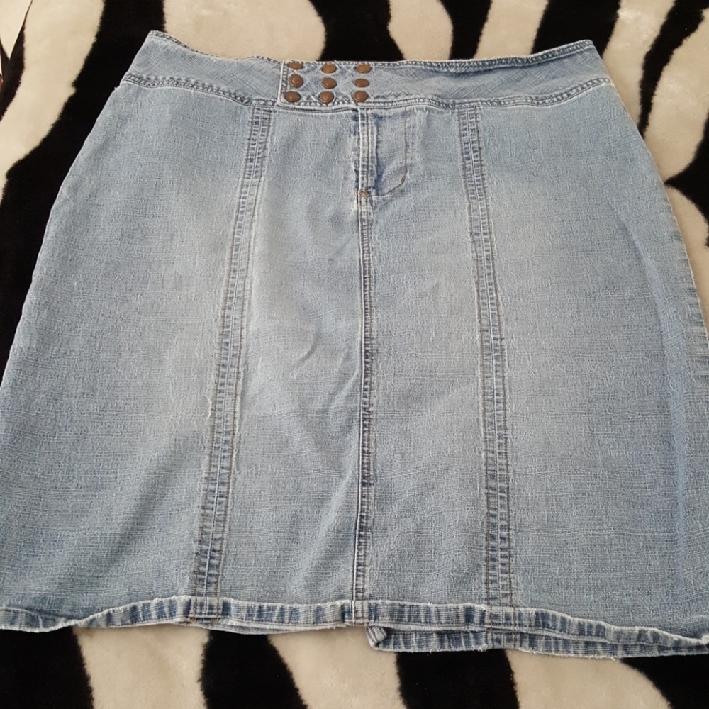 Denim a line pencil skirt 2x 18 20 light blue